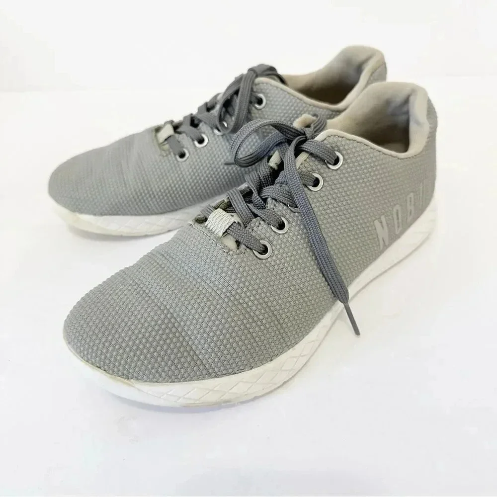 NOBULL Gray Superfabric Unisex Bodybuilding Trainers M 7 W 8.5 Crossfit‎